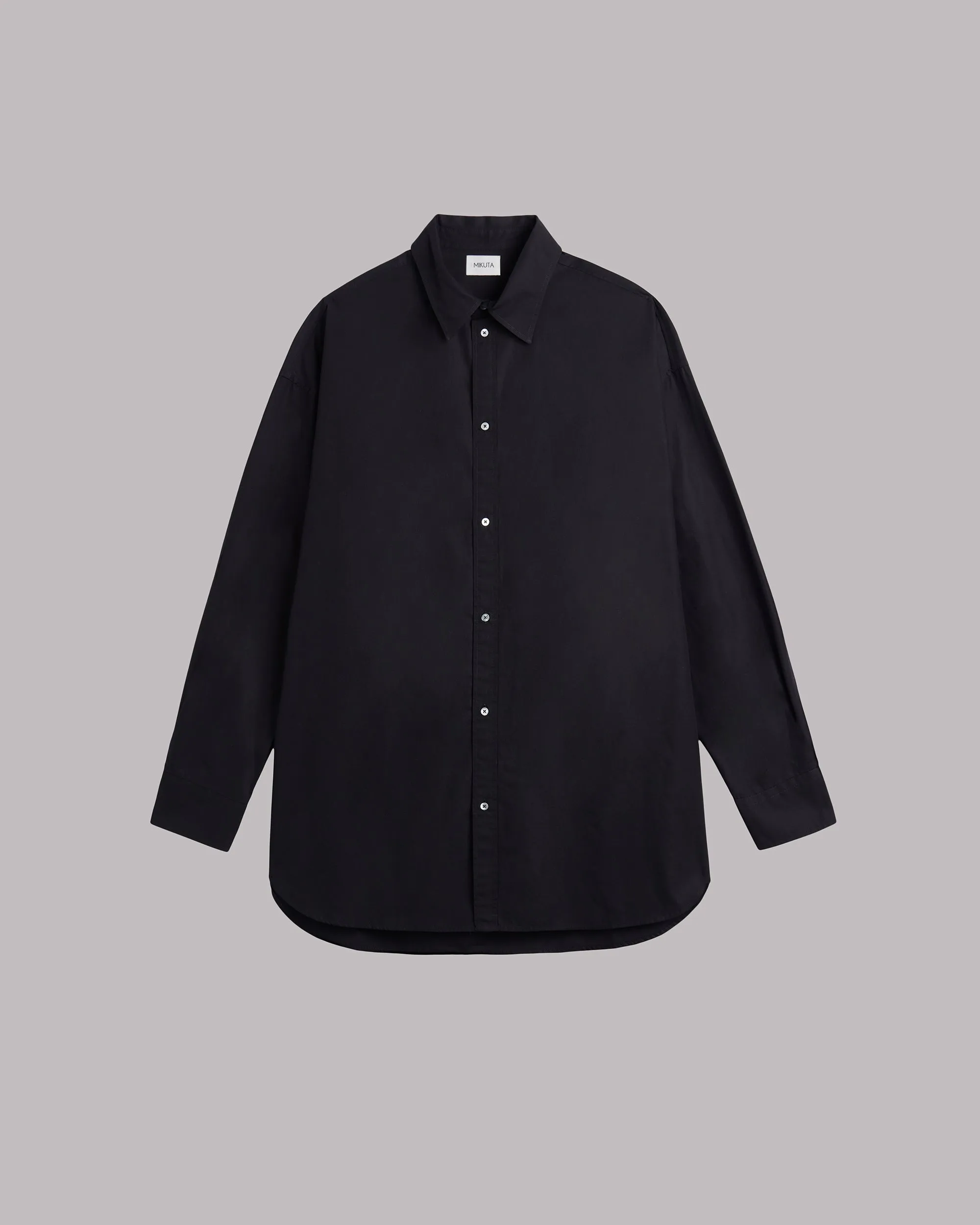The Black Cotton Shirt Dress