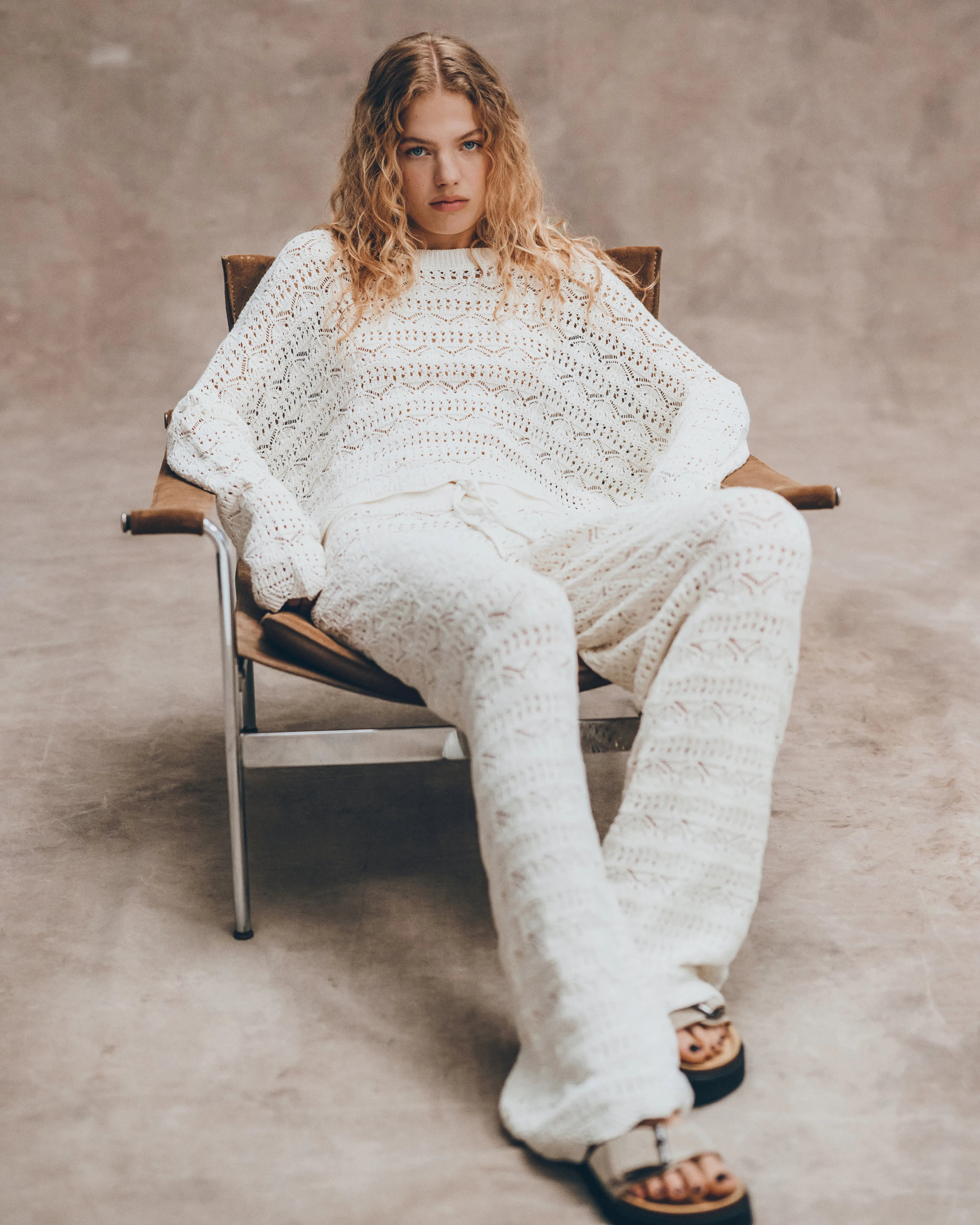 The Ecru Crochet Pants