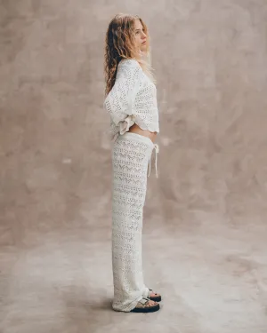 The Ecru Crochet Pants