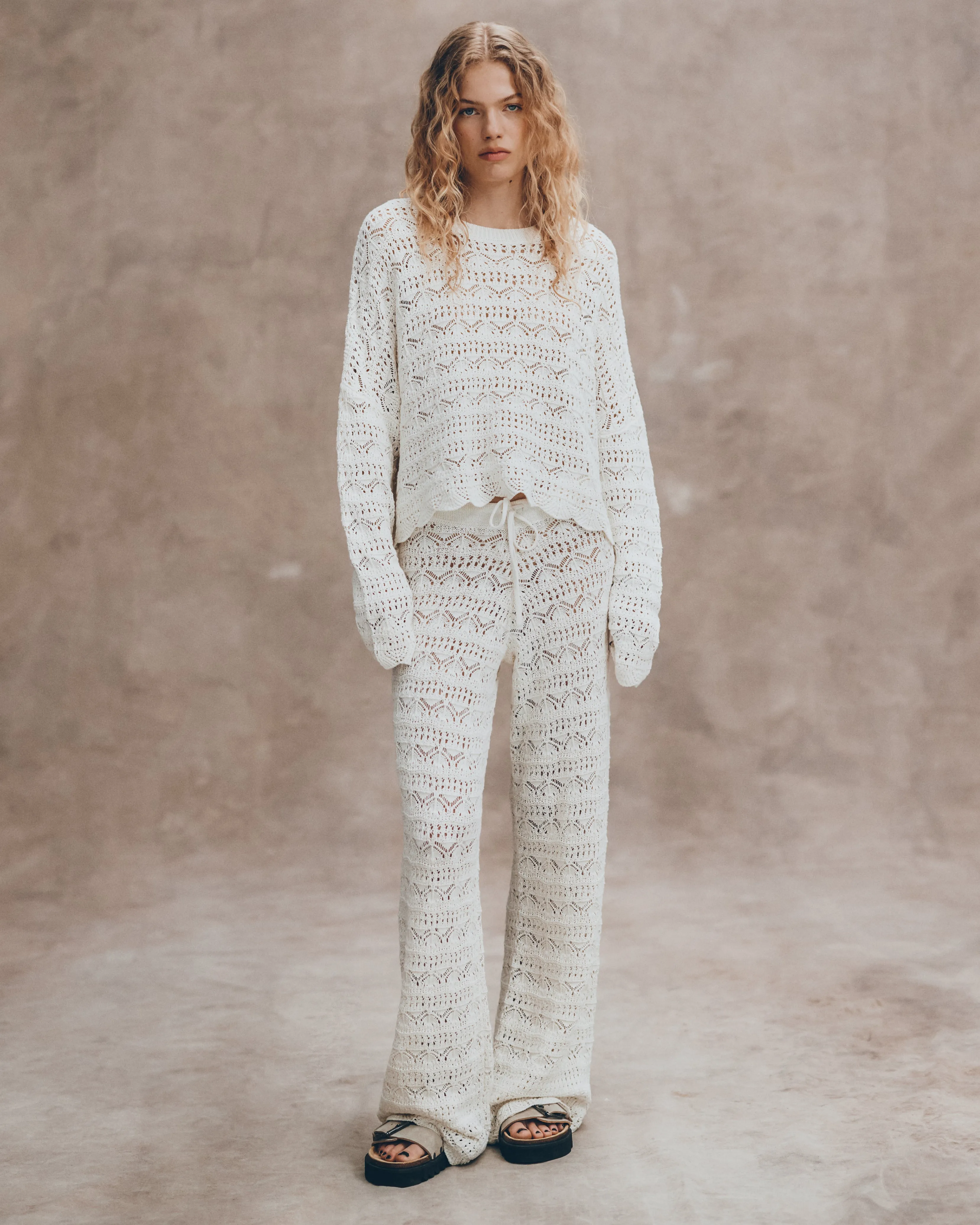 The Ecru Crochet Pants