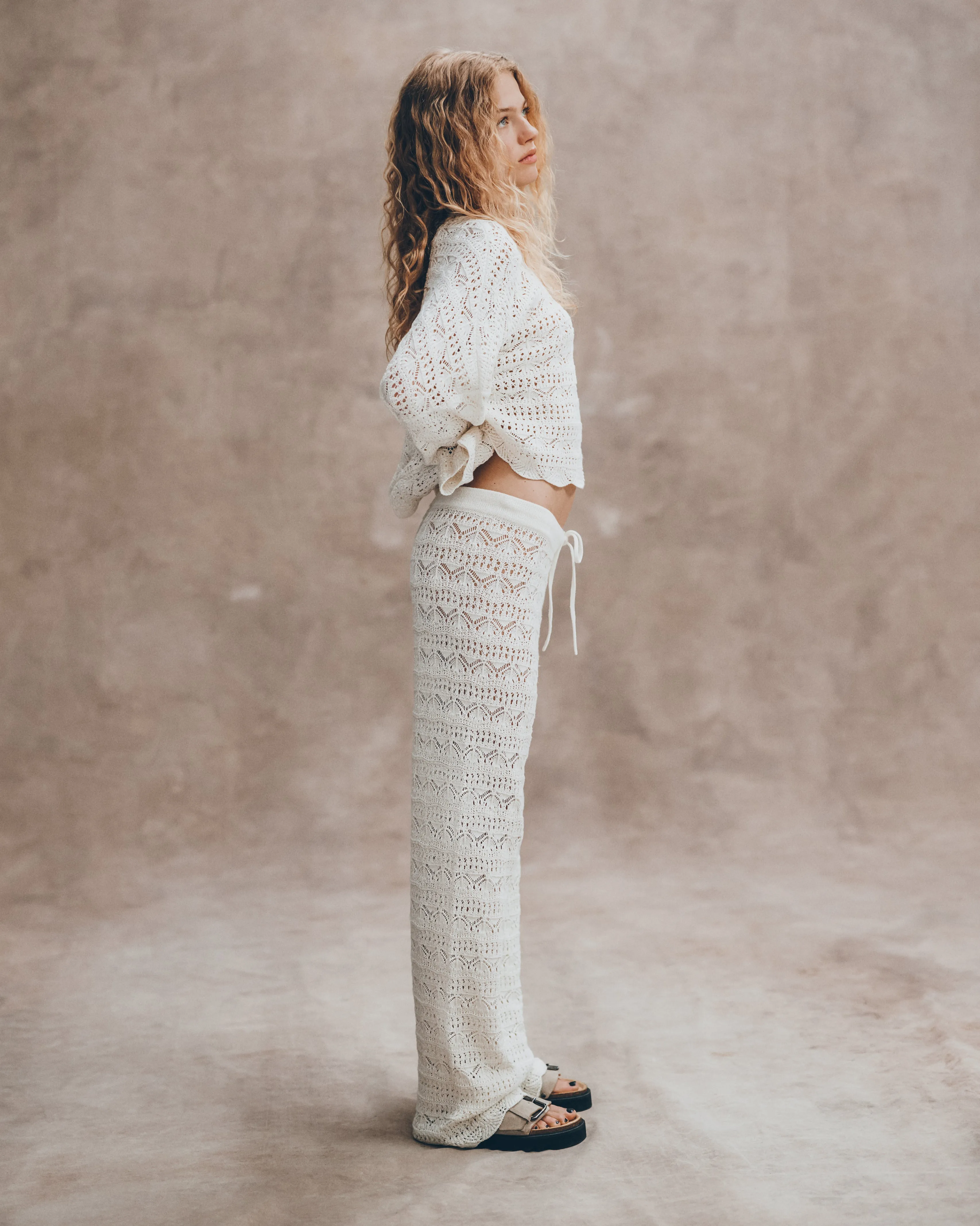 The Ecru Crochet Pants