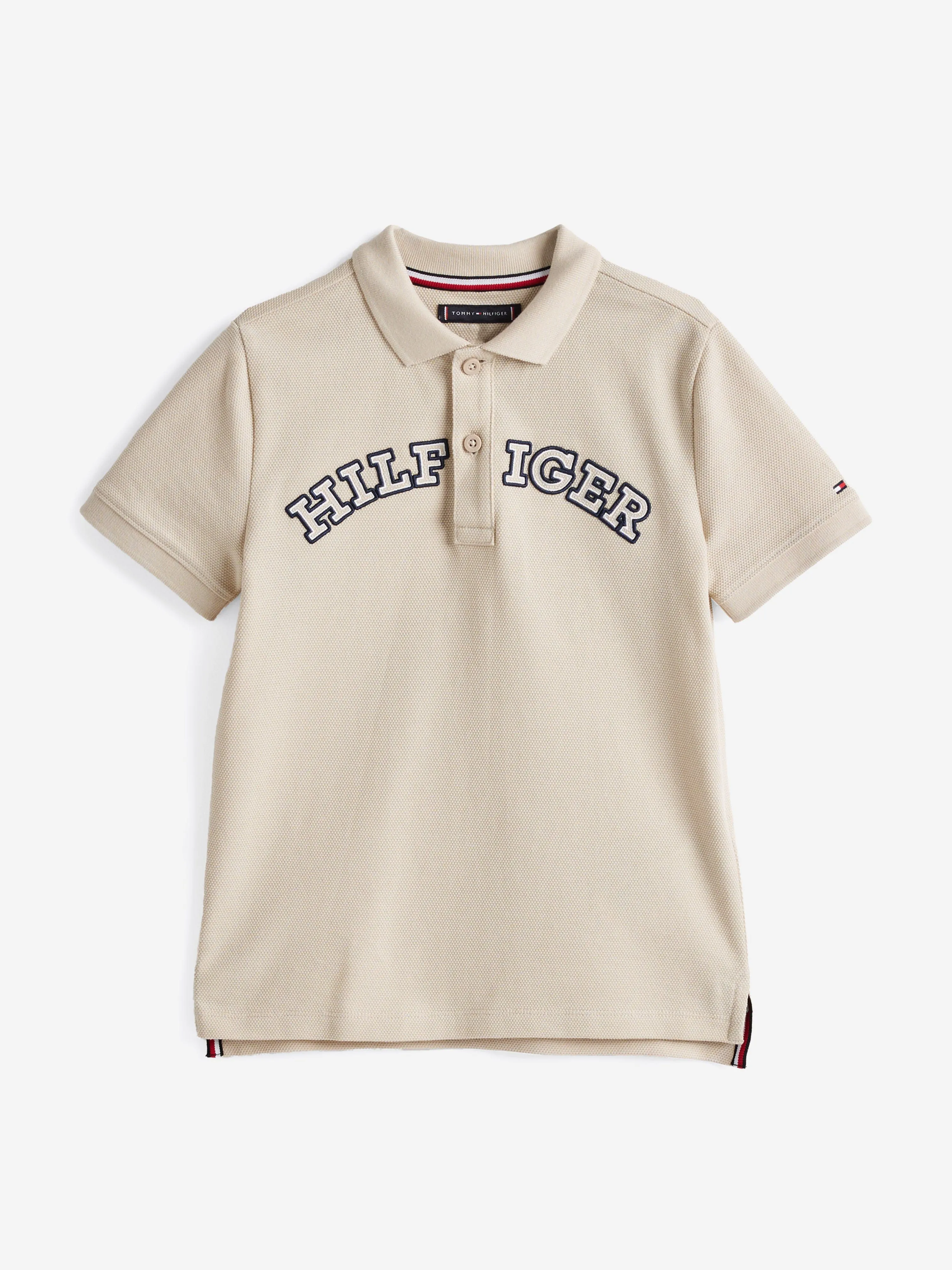 Tommy Hilfiger Boys Monotype Regular Polo Shirt in Beige