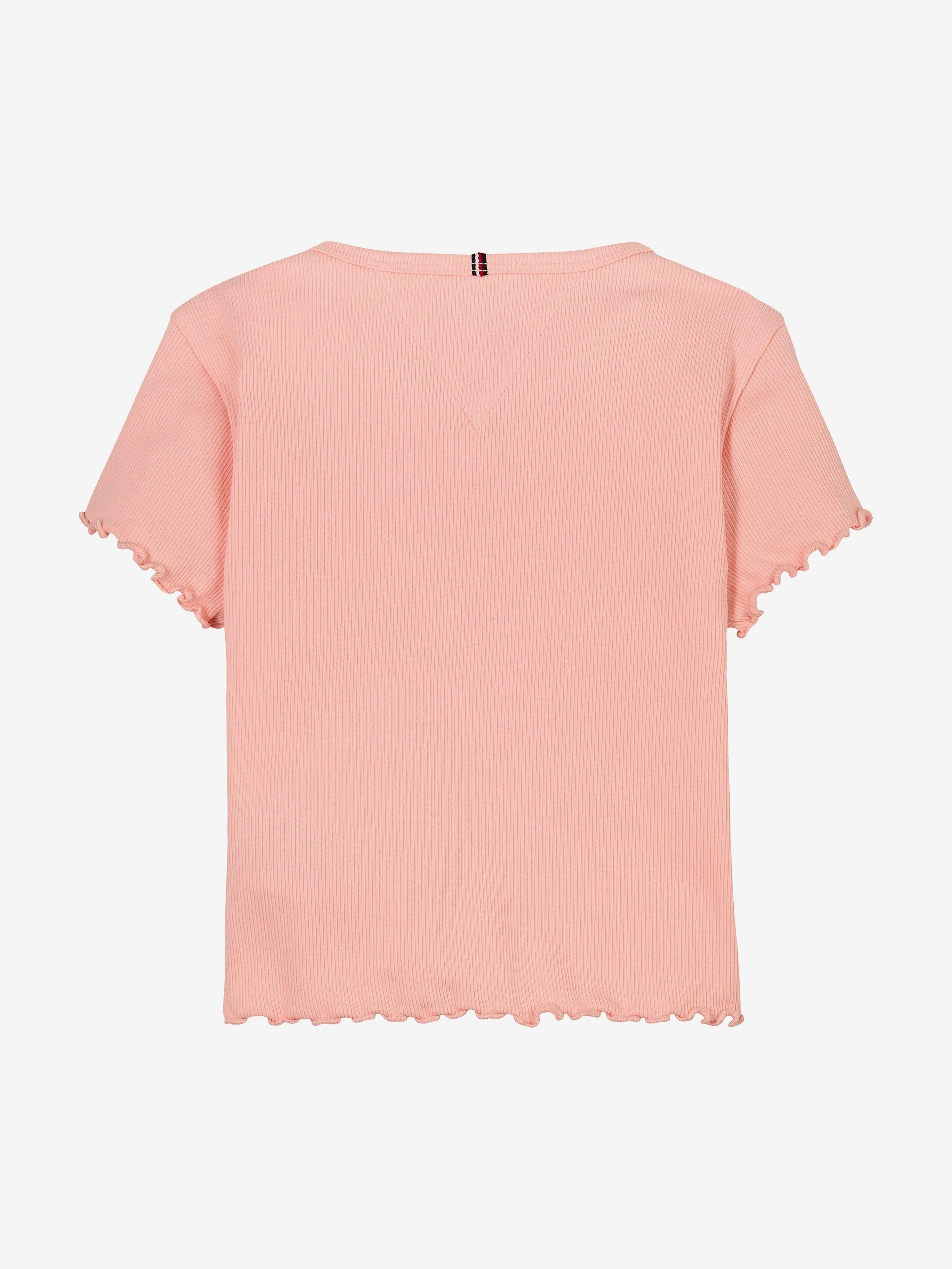 Tommy Hilfiger Girls Essential Rib Top in Pink