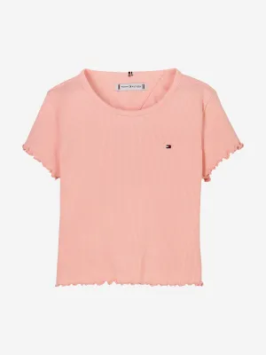 Tommy Hilfiger Girls Essential Rib Top in Pink