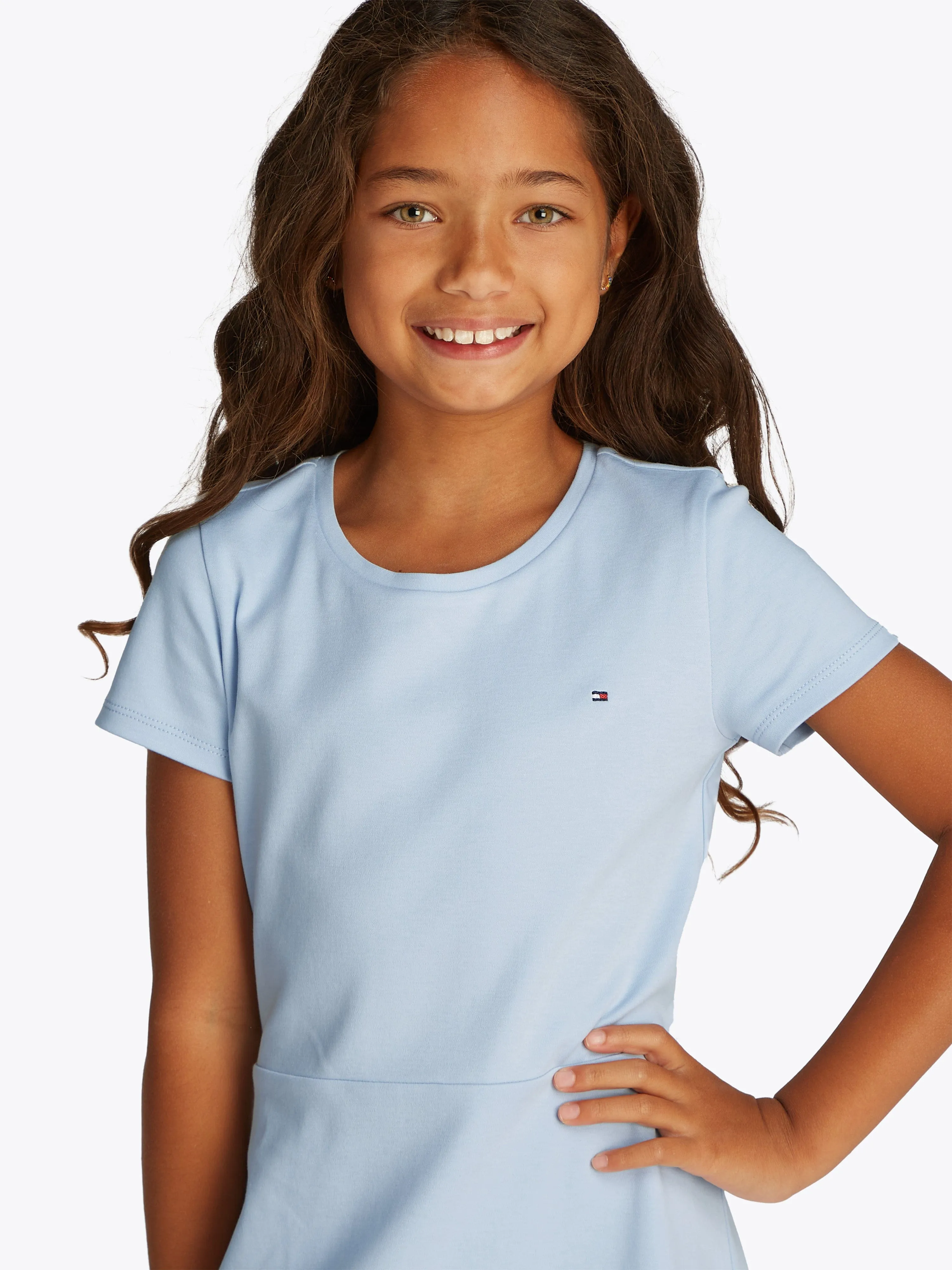 Tommy Hilfiger Girls Essential Skater Dress in Blue