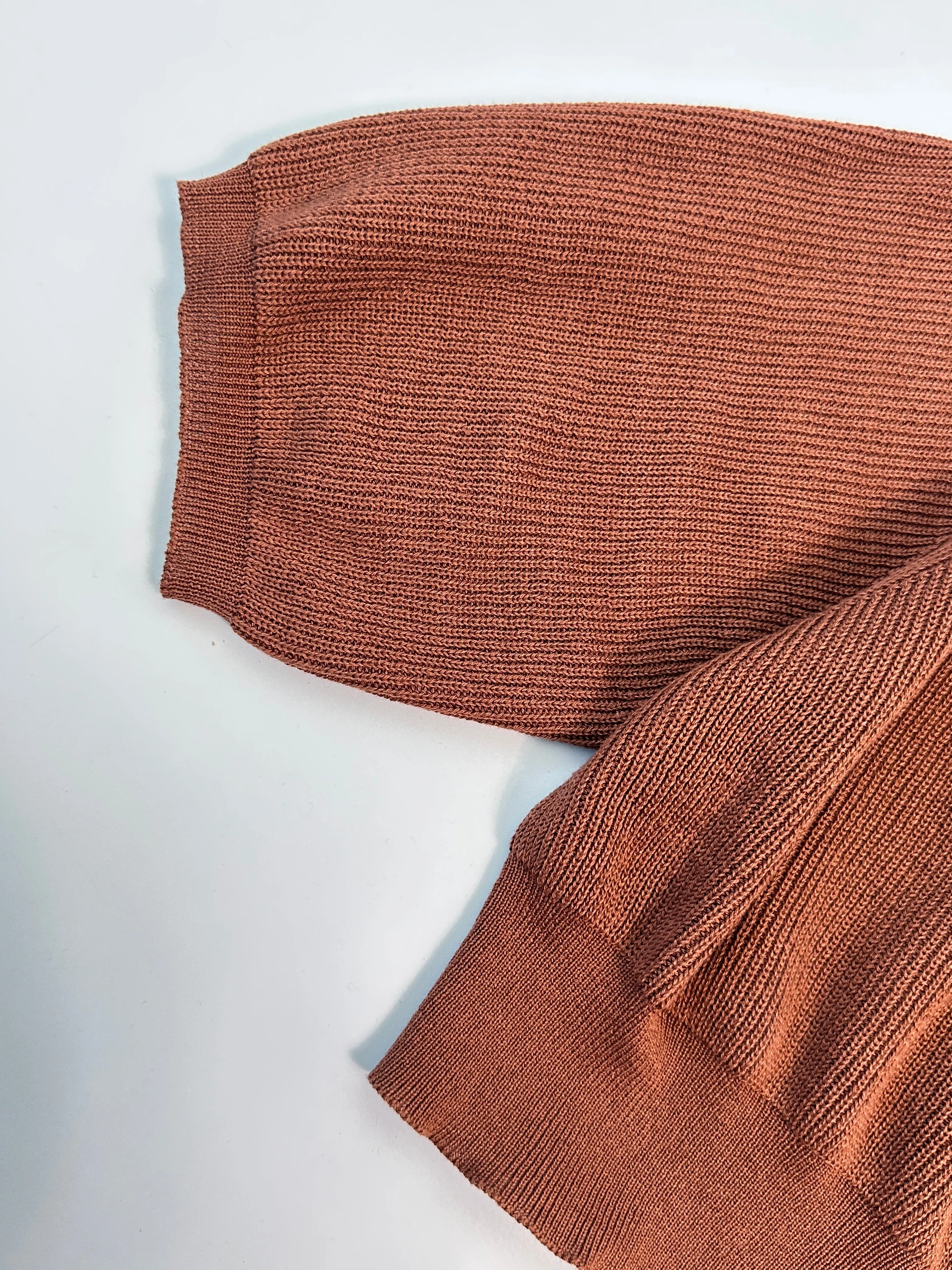 Top In Maglia Rame Con Colletto