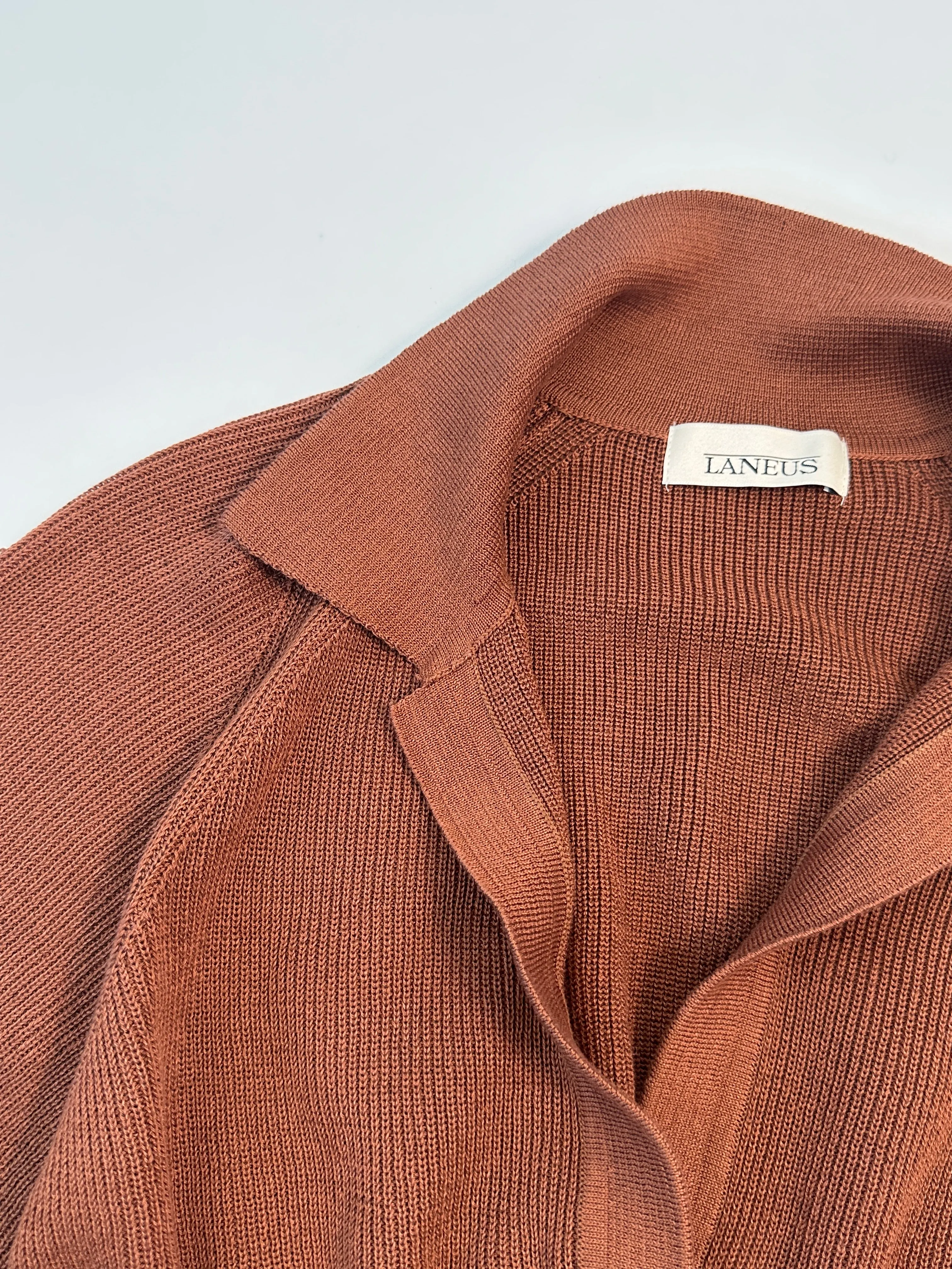 Top In Maglia Rame Con Colletto