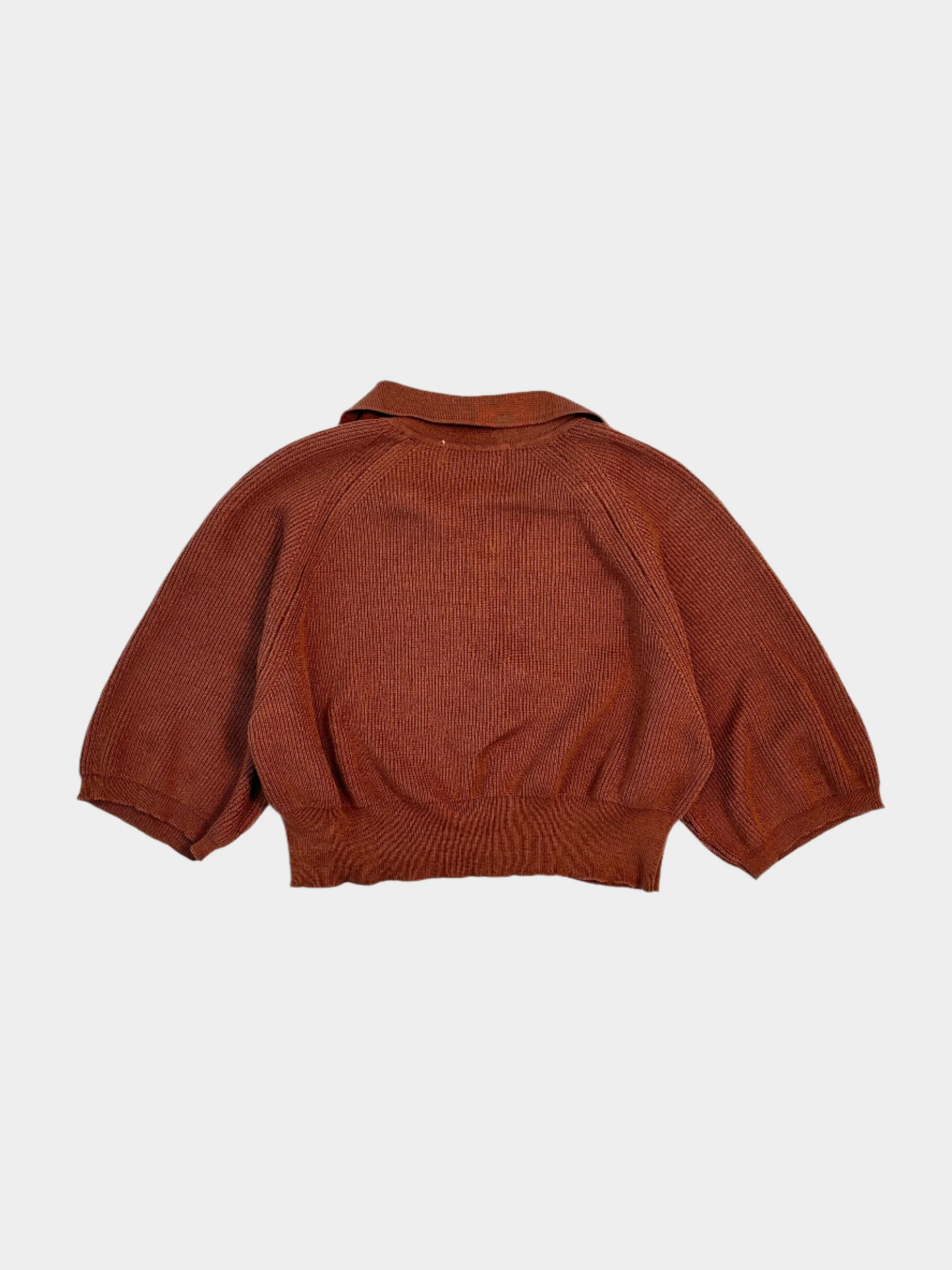 Top In Maglia Rame Con Colletto