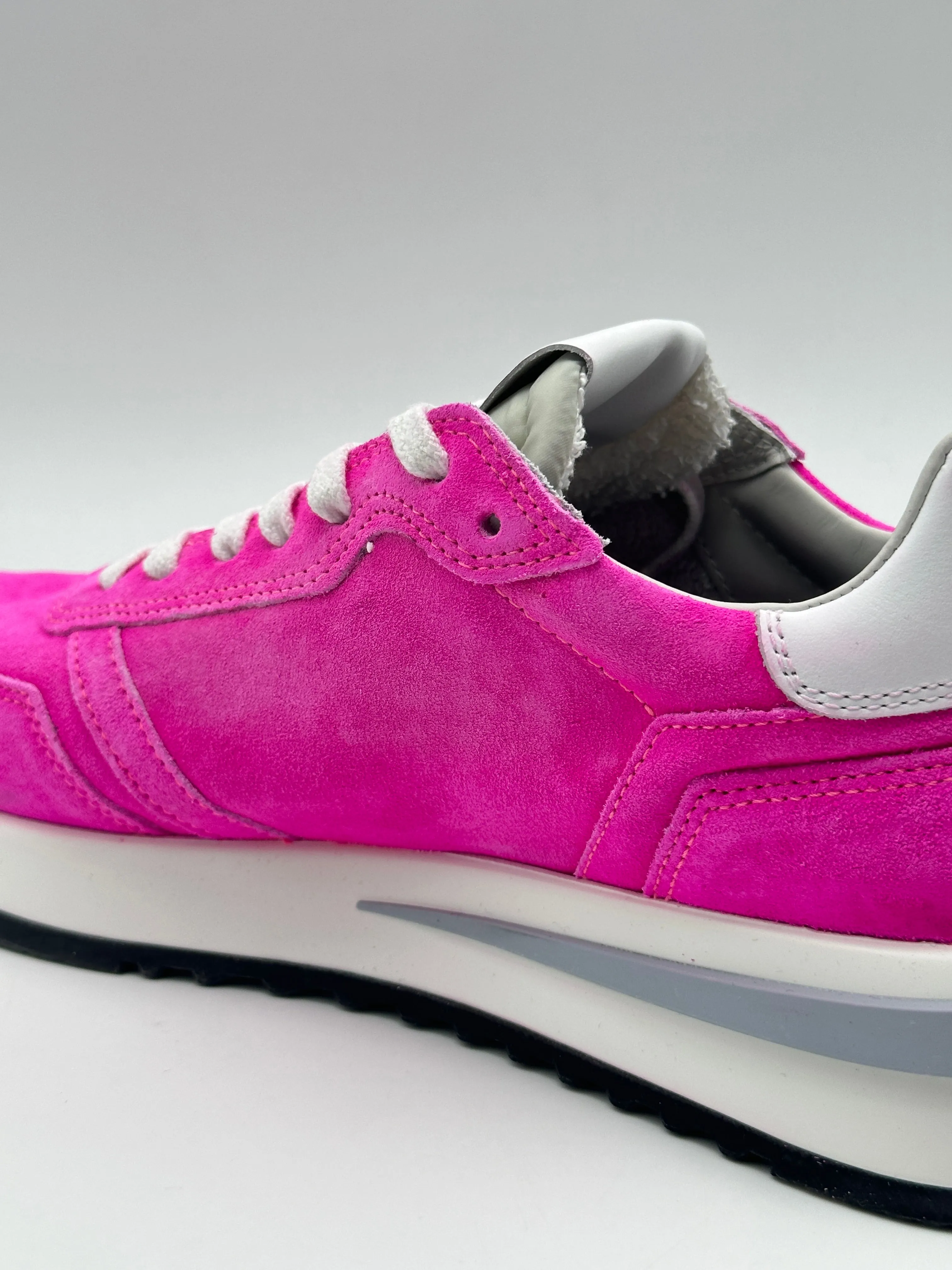 Tropez 2.1 Donna In Suede Lavato Neon Fucsia