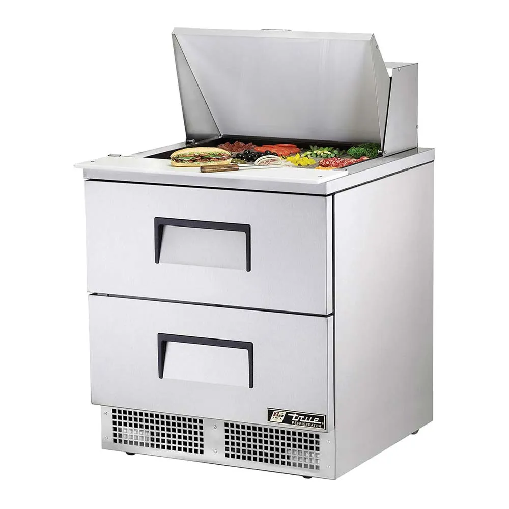 True TFP-32-12M-D-2 Solid 2 Drawer Sandwich / Salad Refrigerated Prep Table, 32"