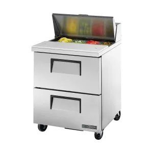 True TSSU-27-08D-2 Solid 2 Drawer Sandwich / Salad Refrigerated Prep Table, 27"
