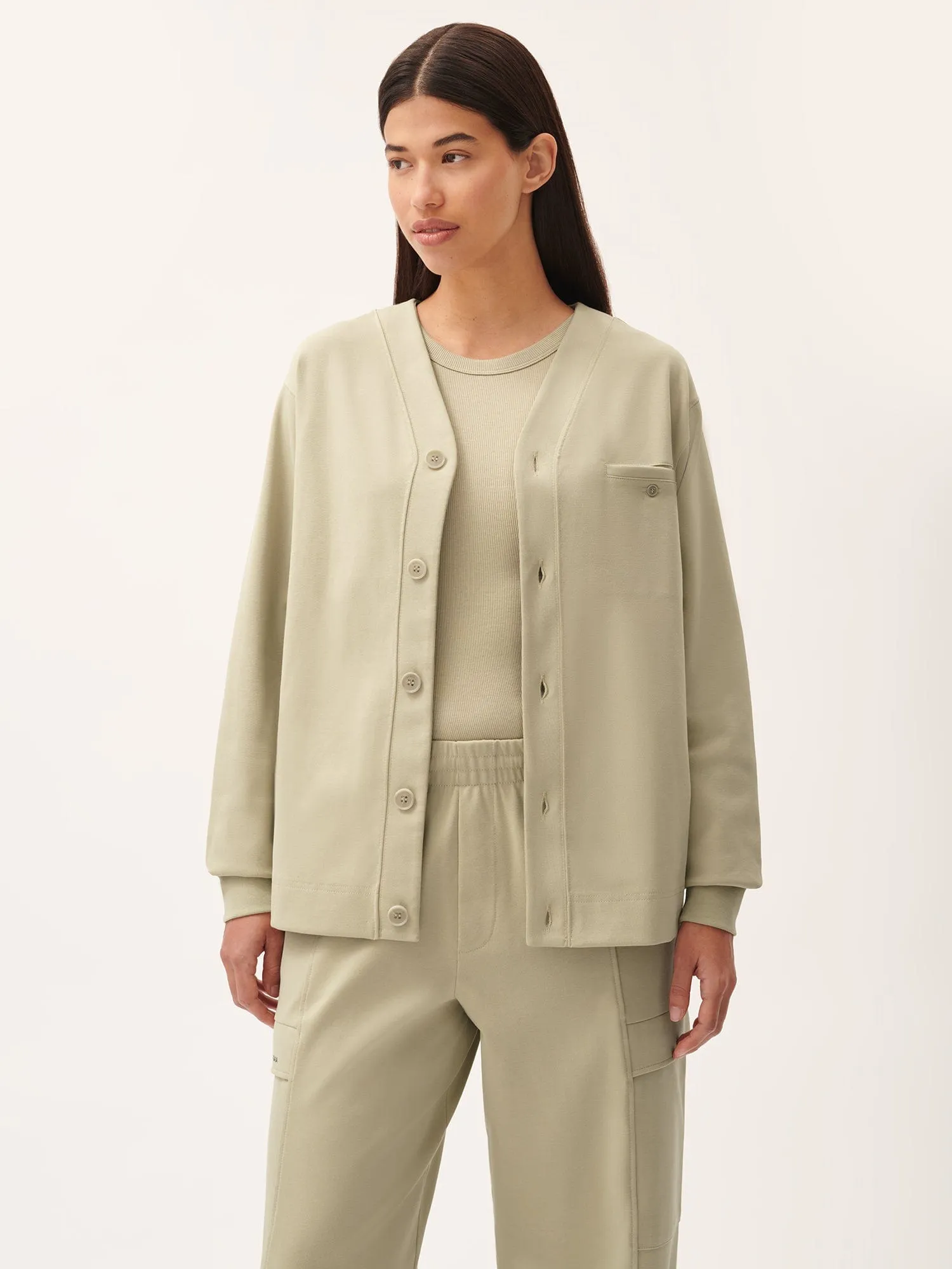 Womens DNA Double Jersey Liner Jacket—maitake beige