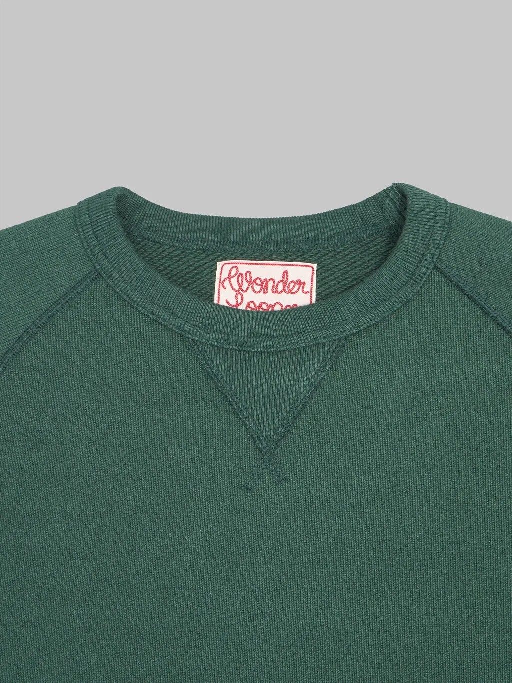 Wonder Looper Pullover Crewneck 876gsm Double Heavyweight French Terry Green