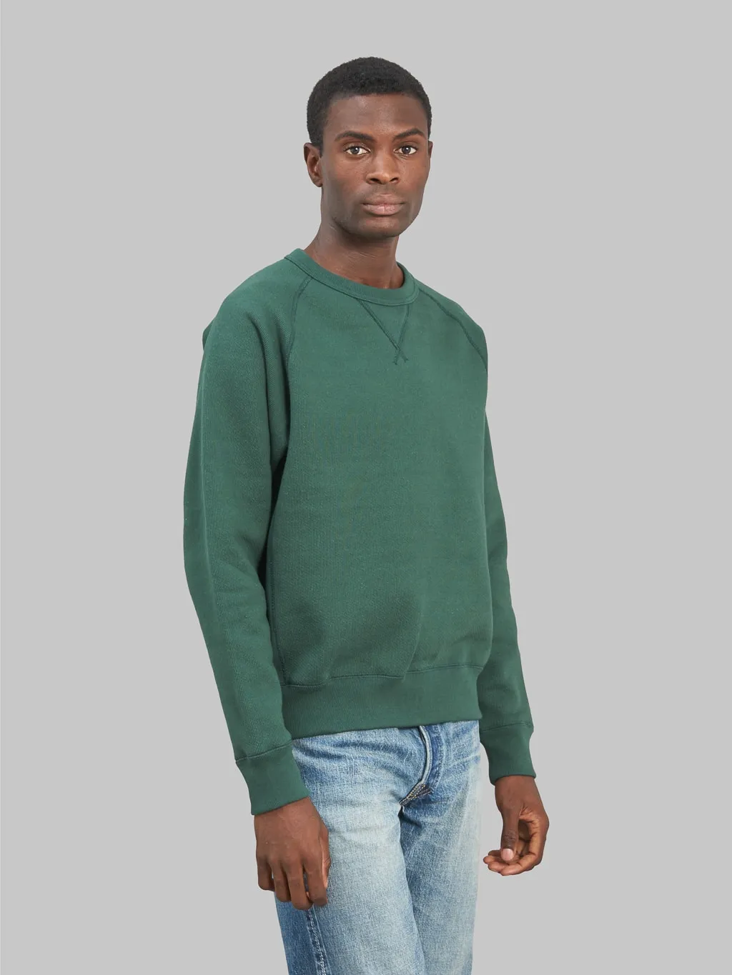 Wonder Looper Pullover Crewneck 876gsm Double Heavyweight French Terry Green