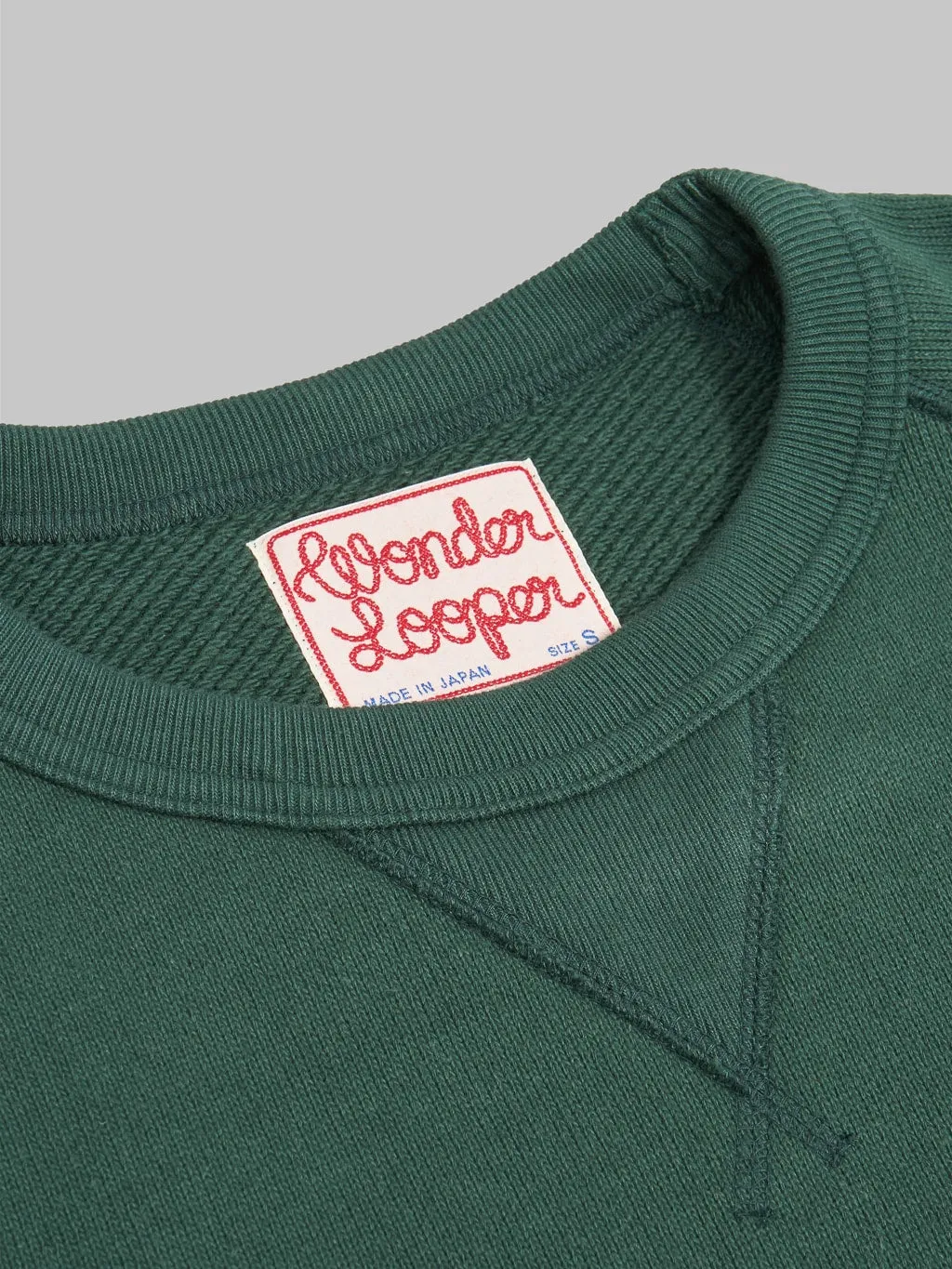 Wonder Looper Pullover Crewneck 876gsm Double Heavyweight French Terry Green