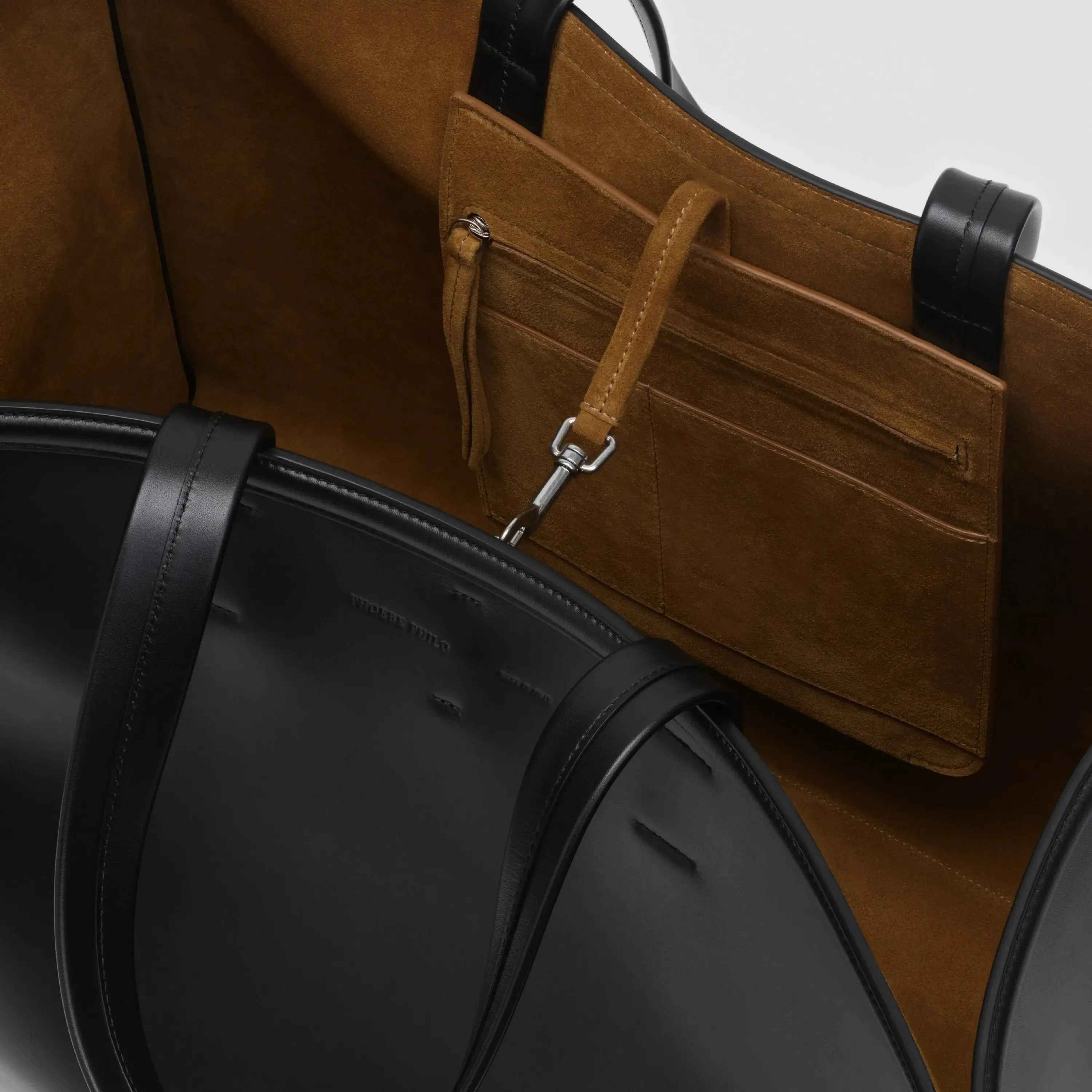 XL CABAS | black leather with silver