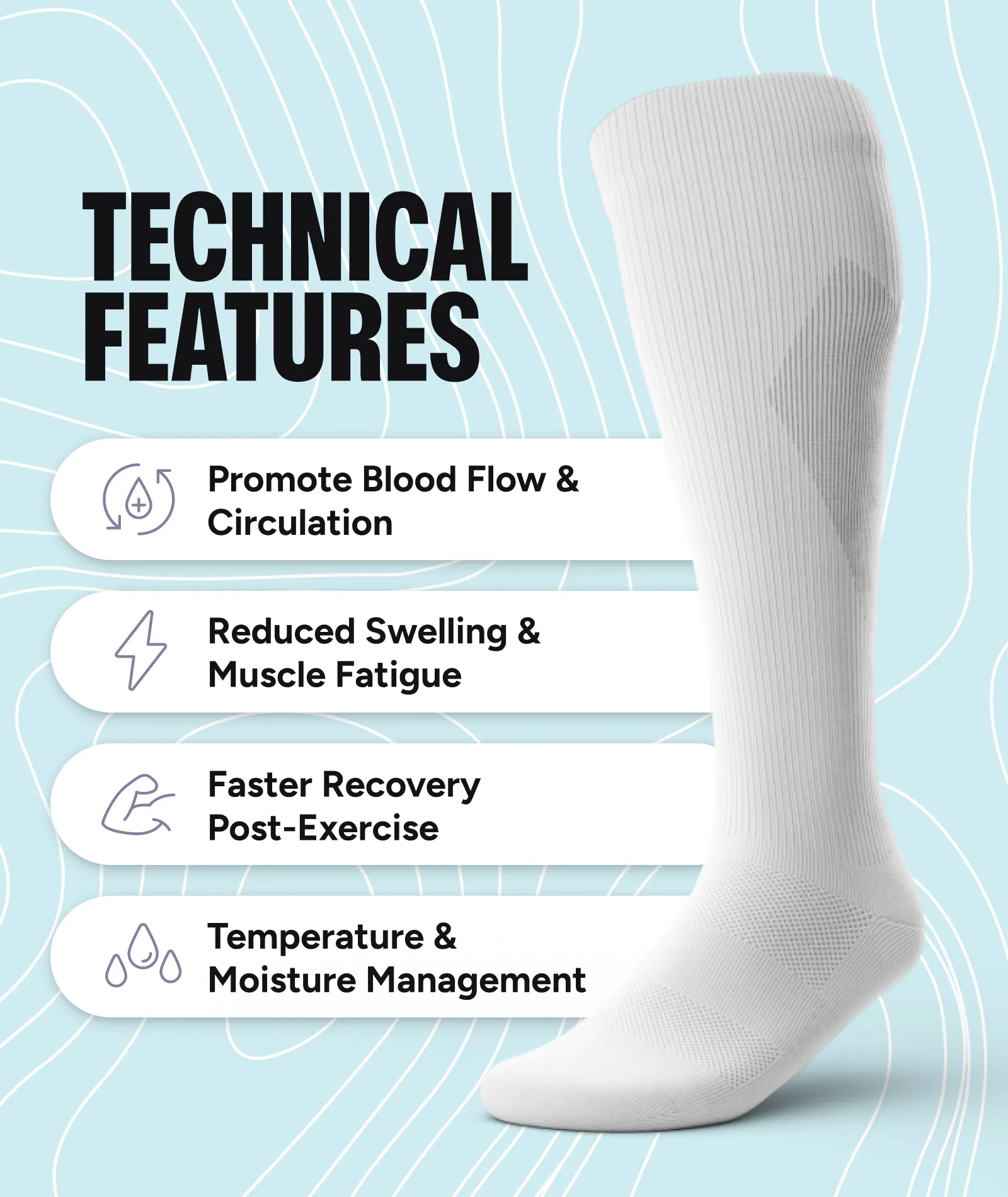 Zero Fox Knee High Compression Socks